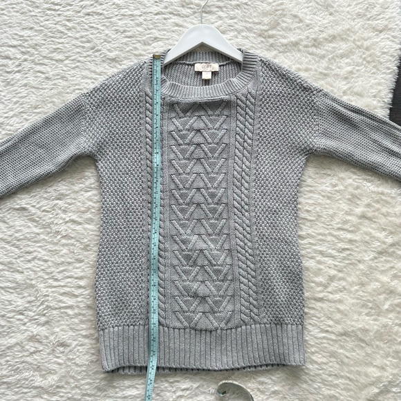 LOFT Knit Sweater Grey Size XS - Picture 4 of 6